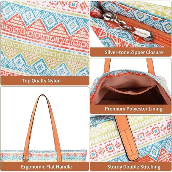 👜 Pomelo Best Faux Leather Tote – Large Shoulder Bag for Work & Daily Use - Picture 5 of 12